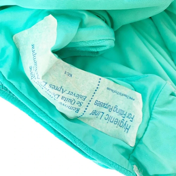 Trina Turk Cascais Wave One Shoulder One Piece Cutout Swimsuit Aquamarine Size 6 - Picture 9 of 11